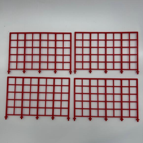 Vintage Other - Vintage Galoob WCW Wrestling Ring Cage Parts Sides Only 1990s Toy Red
